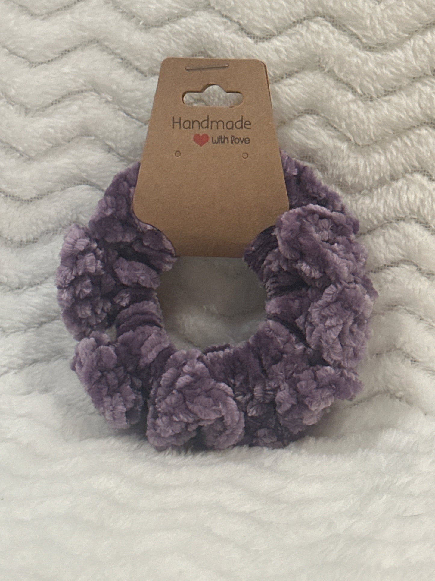 Handmade Crocheted Velvet Scrunchy