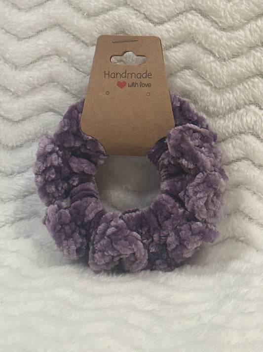 Handmade Crocheted Velvet Scrunchy