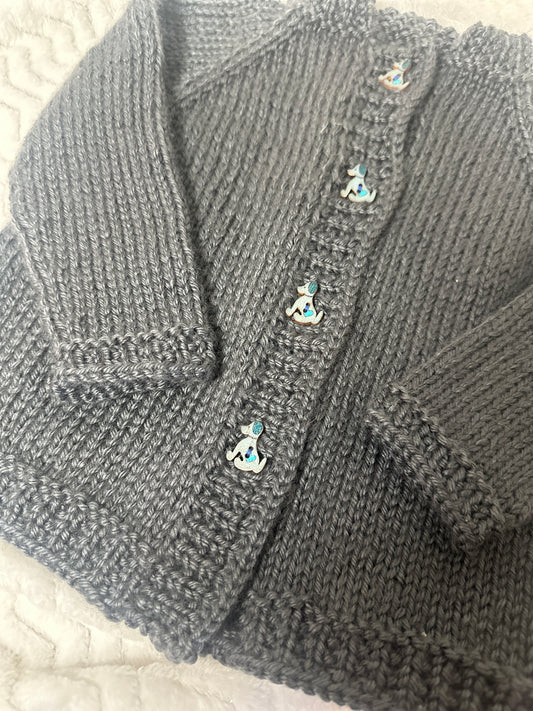 Puppy Button Baby Sweater