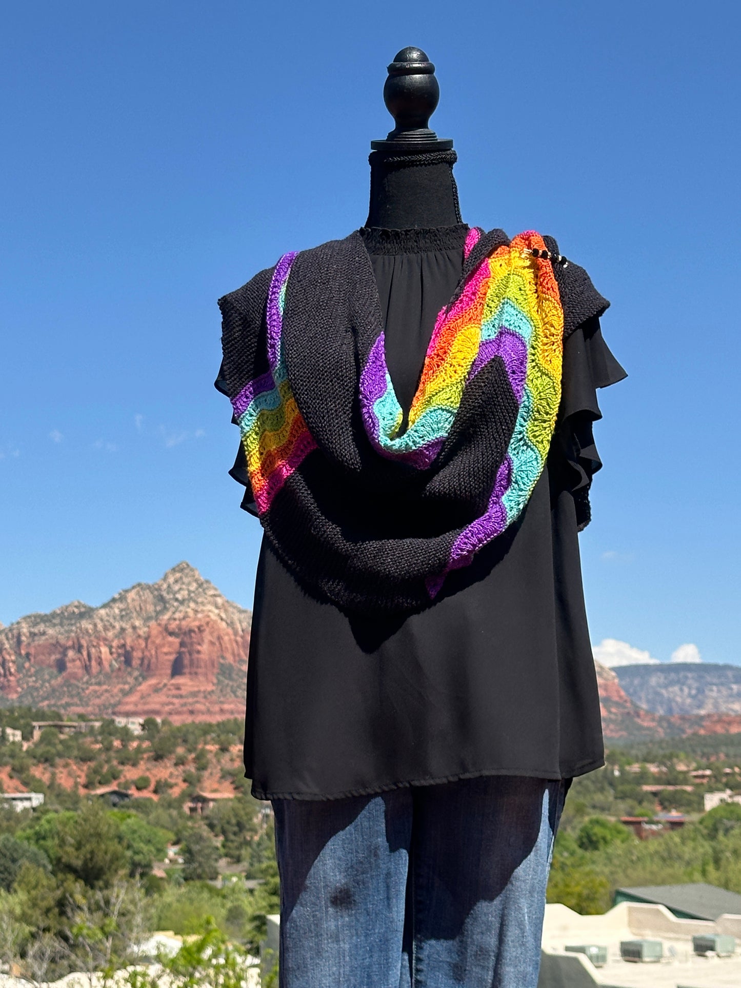 Rainbow shawl