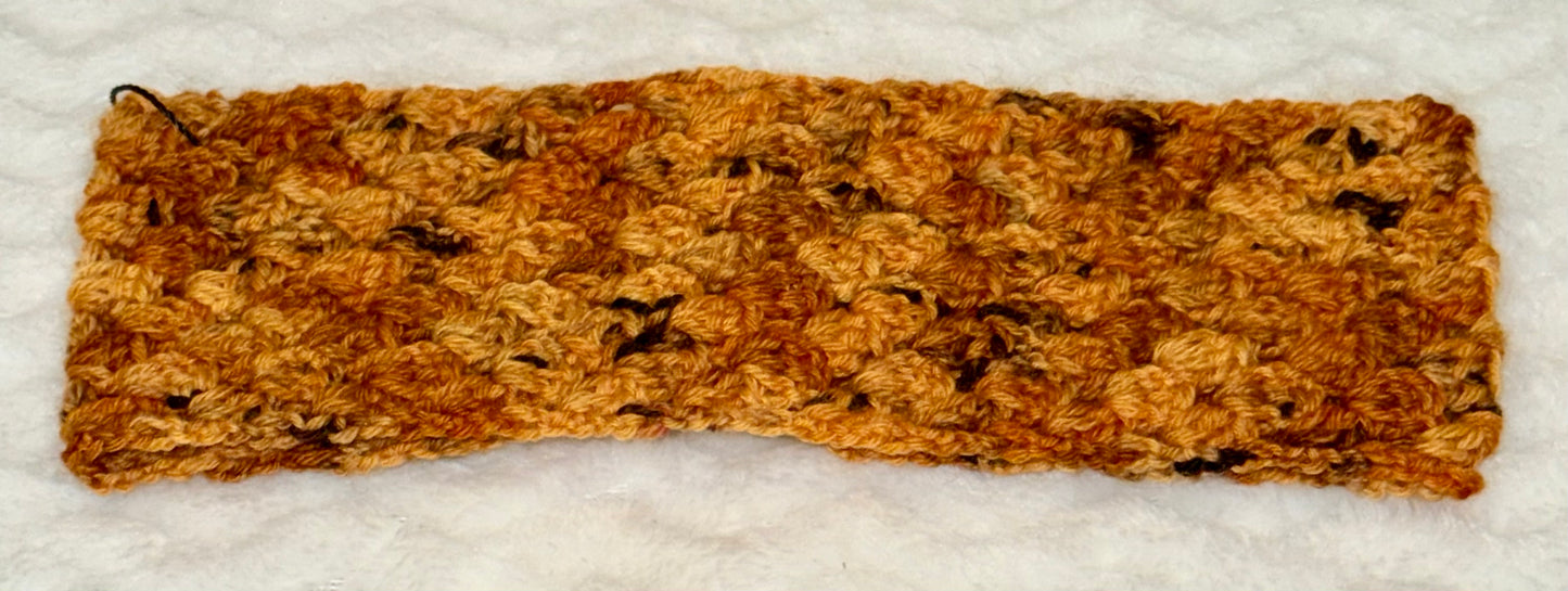 Hand-Crocheted Granny Stitch Headband – Adult Size - Wool/nylon blend