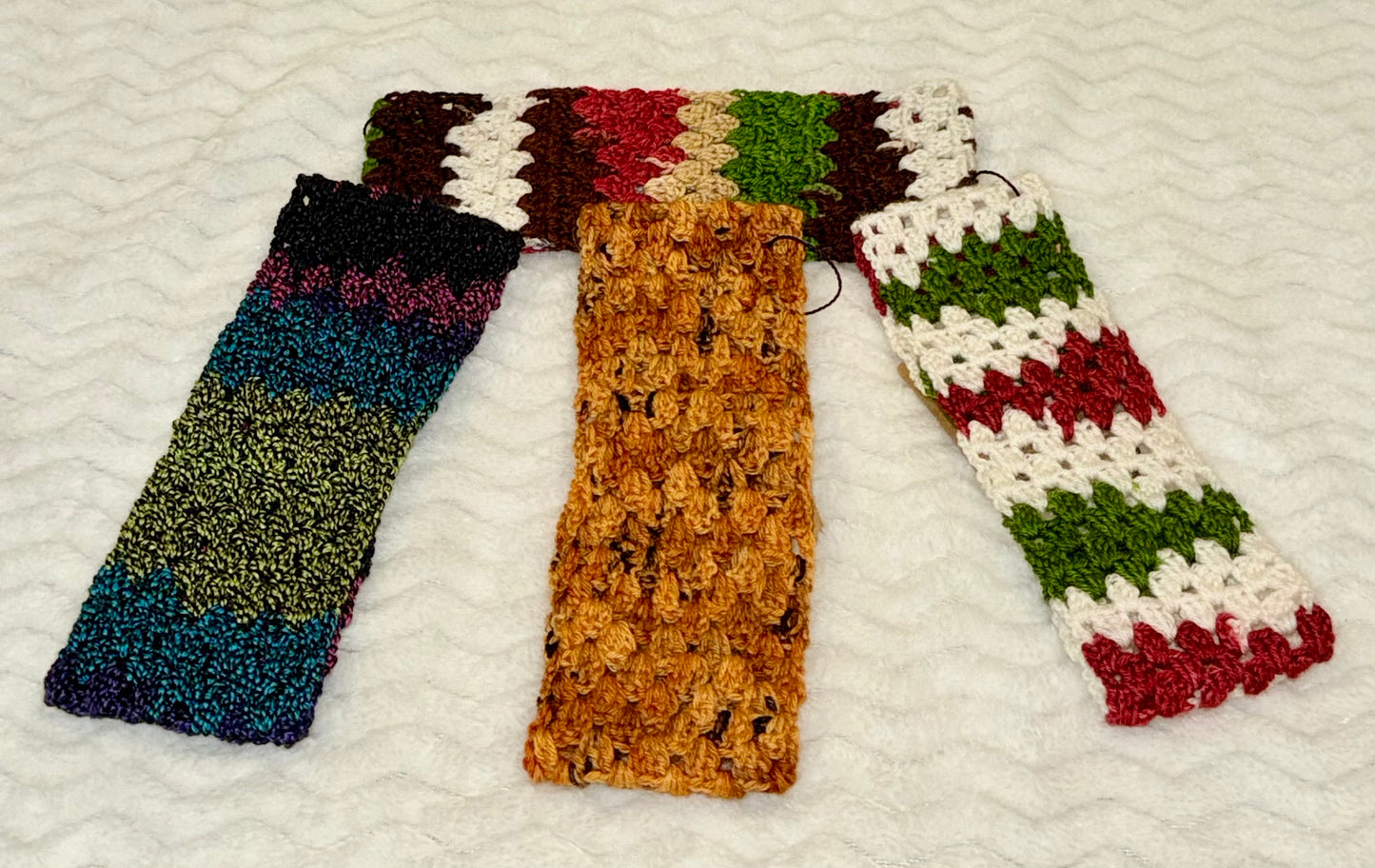 Hand-Crocheted Granny Stitch Headband – Adult Size - Wool/nylon blend