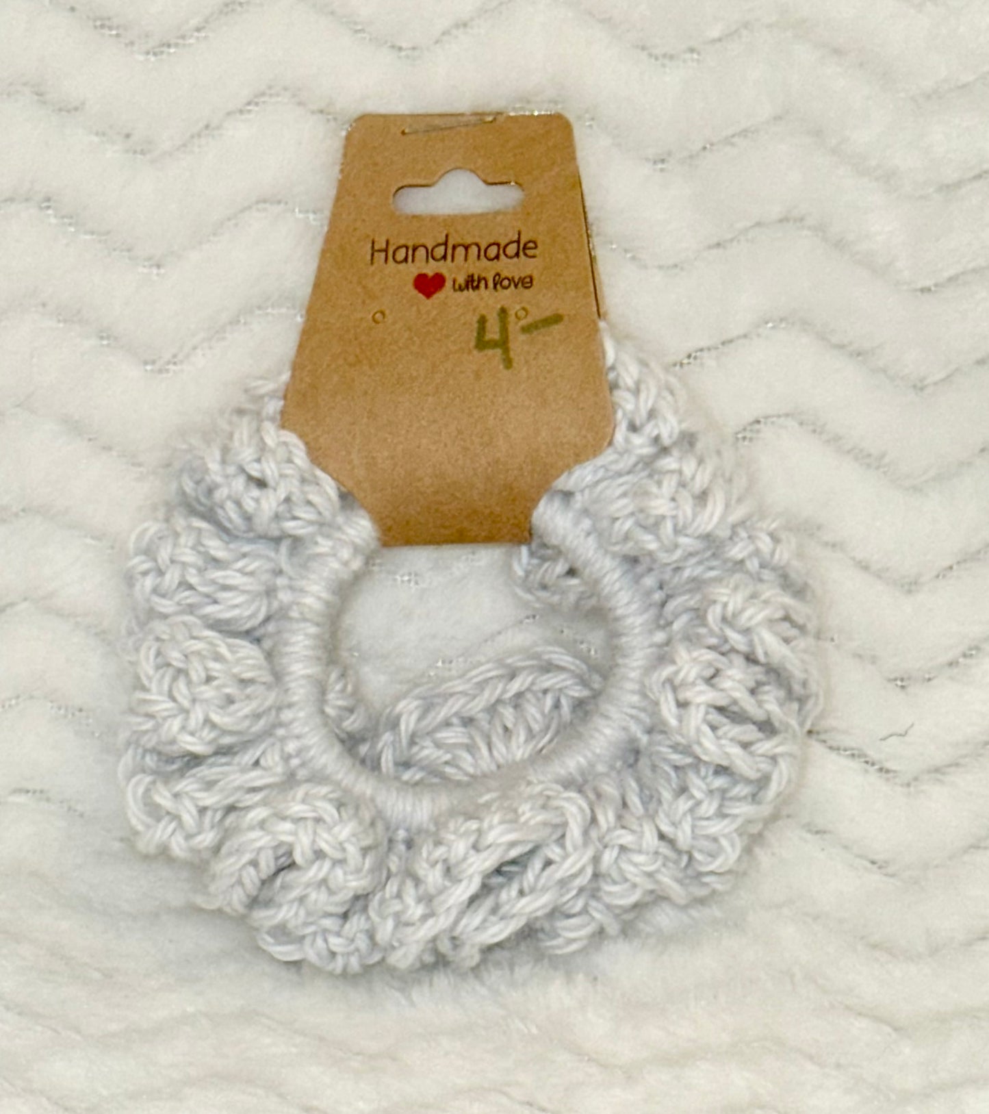 Handmade Crocheted Cotton Scrunchy