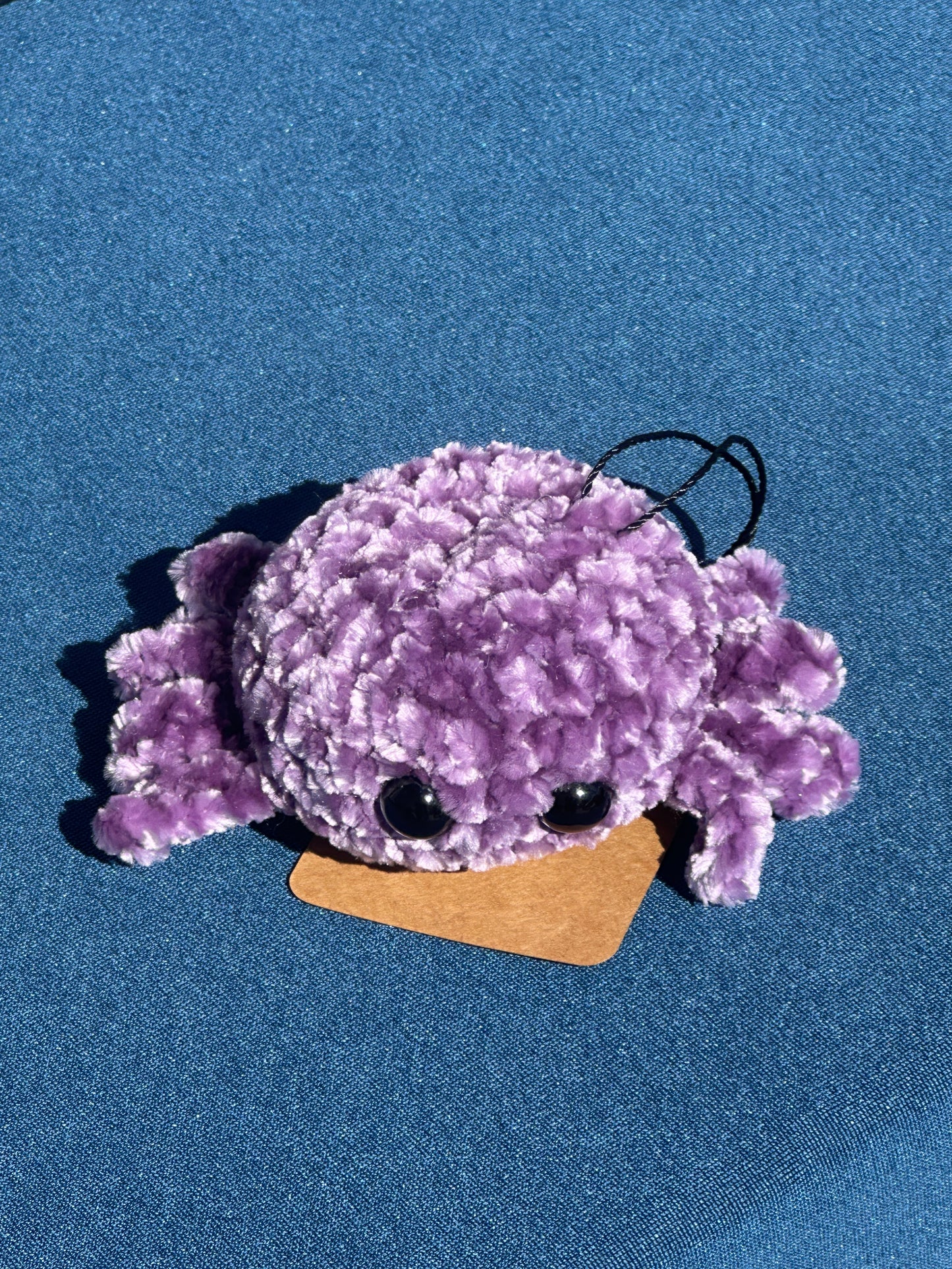 Crocheted Velvet Spider Toy