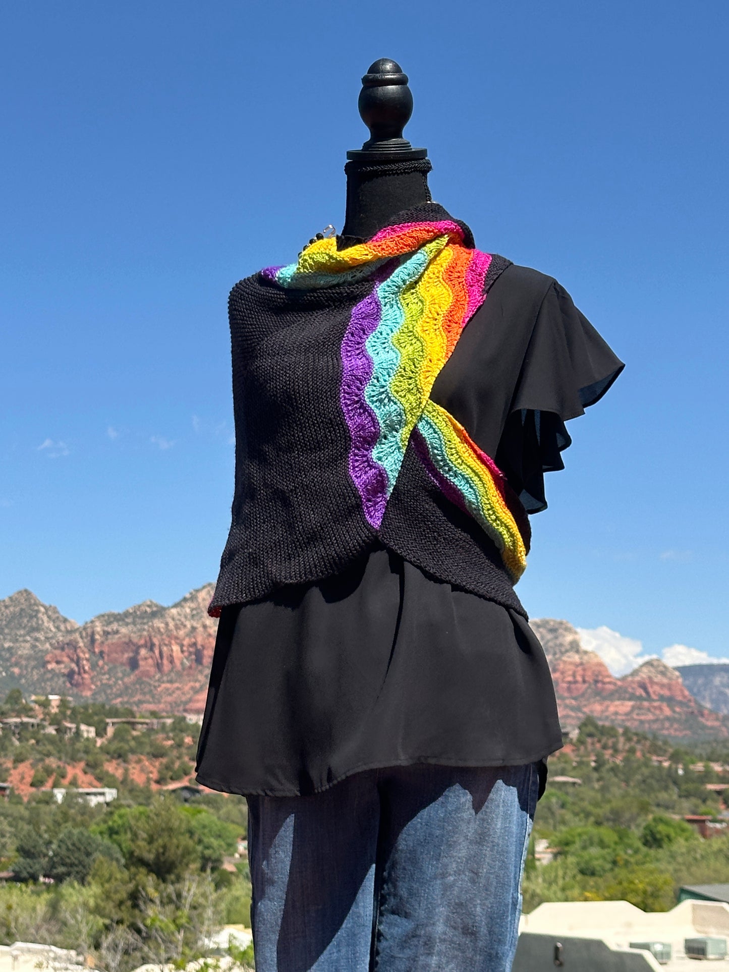 Rainbow shawl