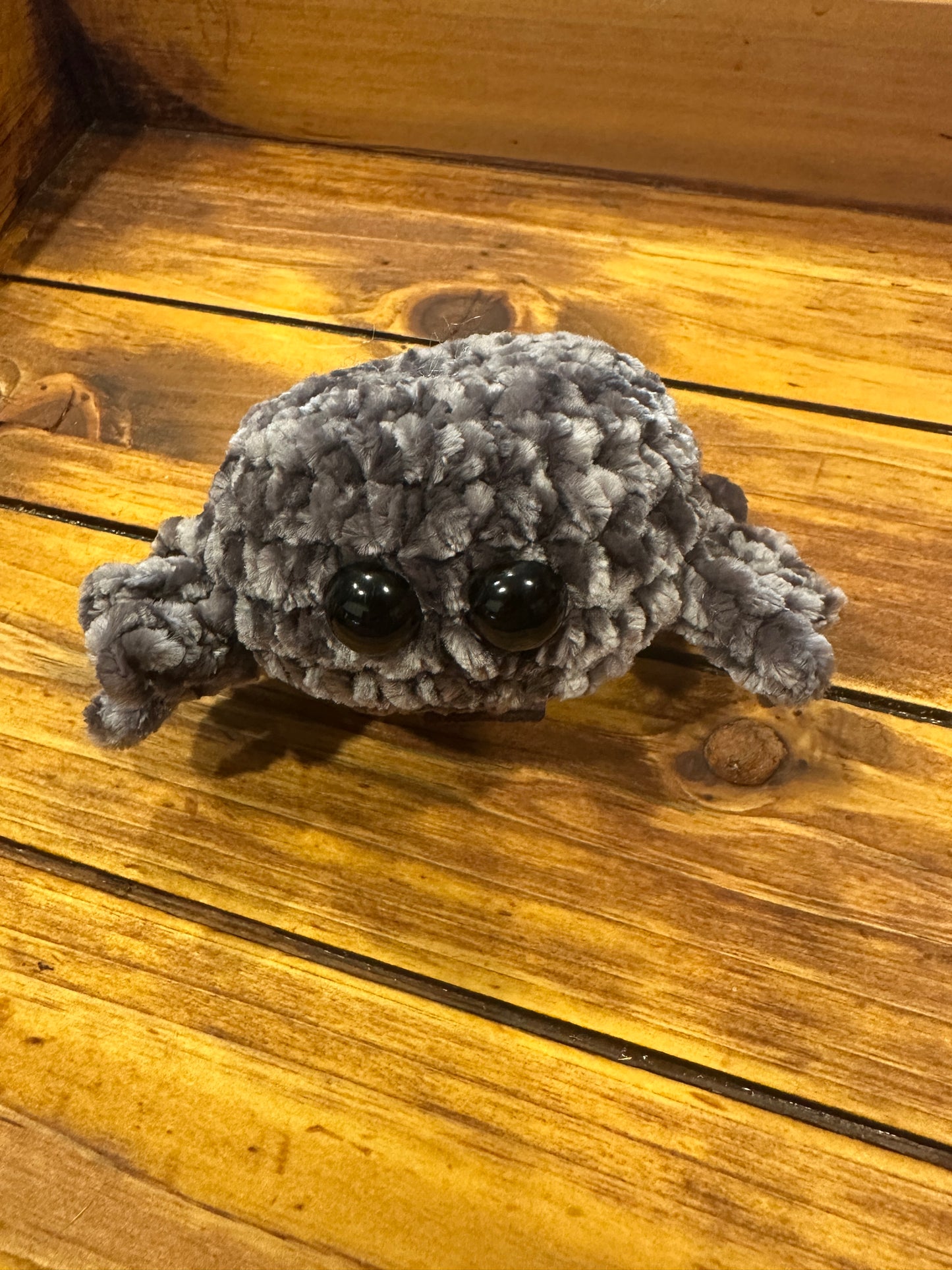Crocheted Velvet Spider Toy