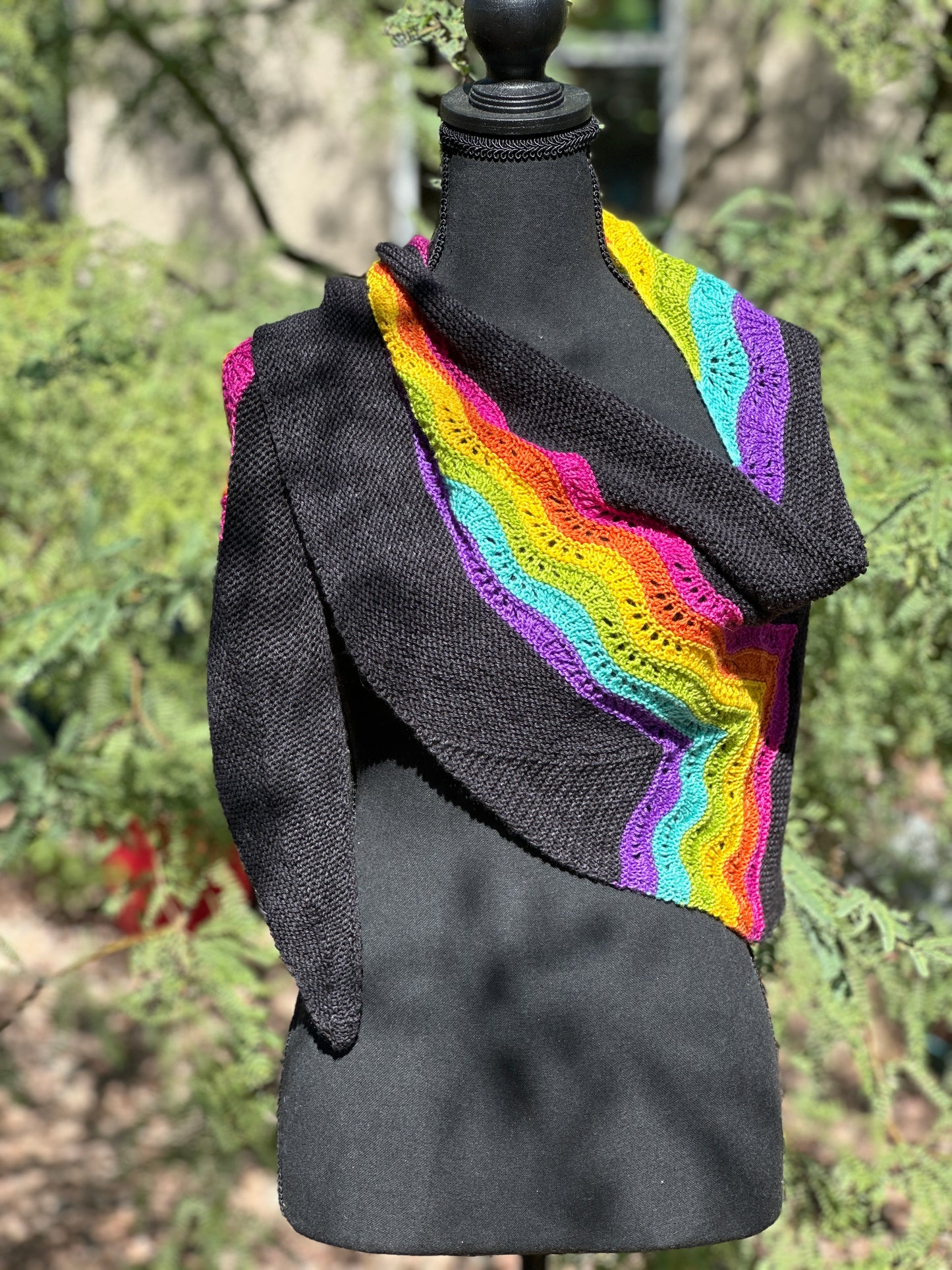 Rainbow shawl