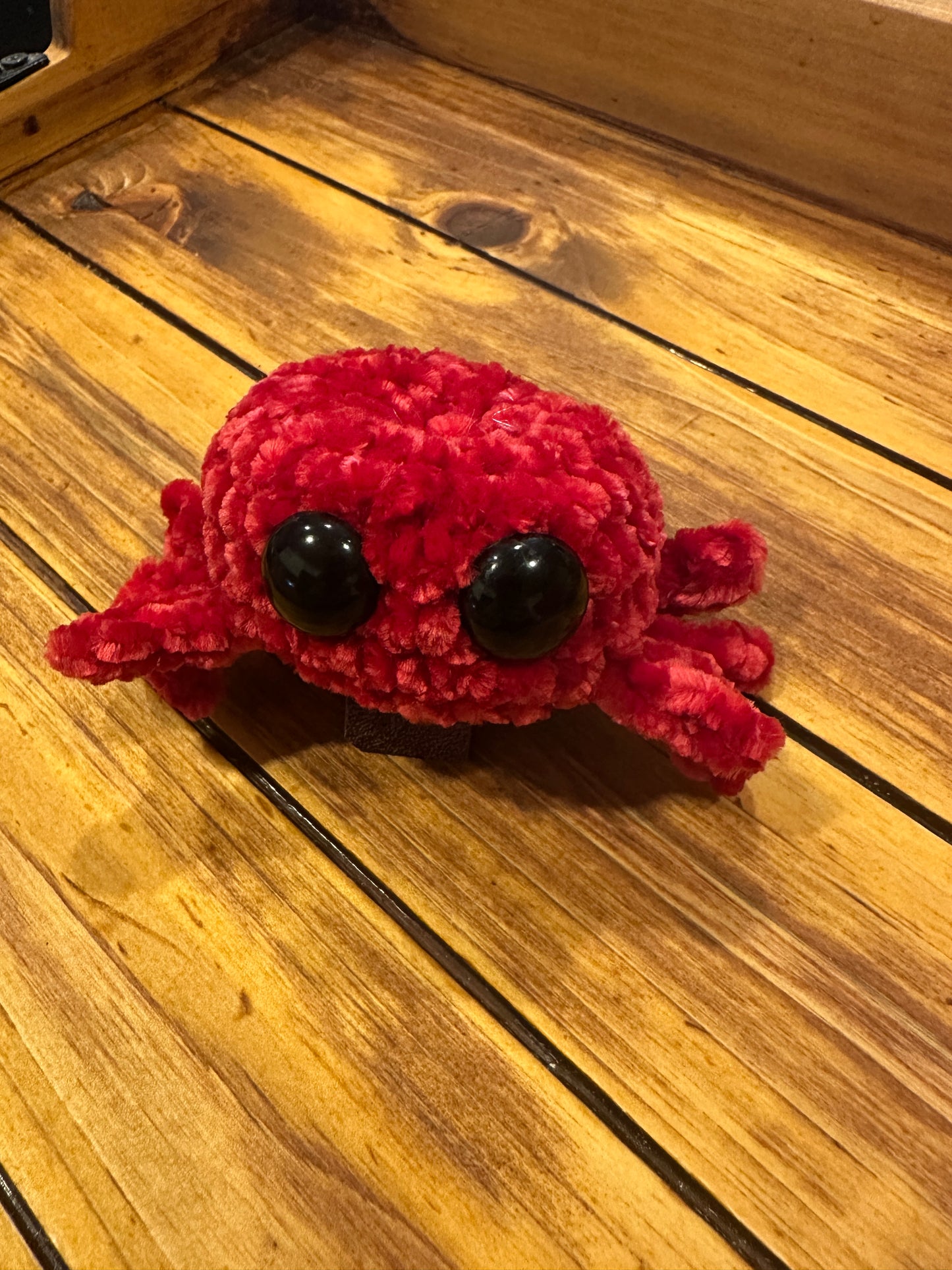 Crocheted Velvet Spider Toy