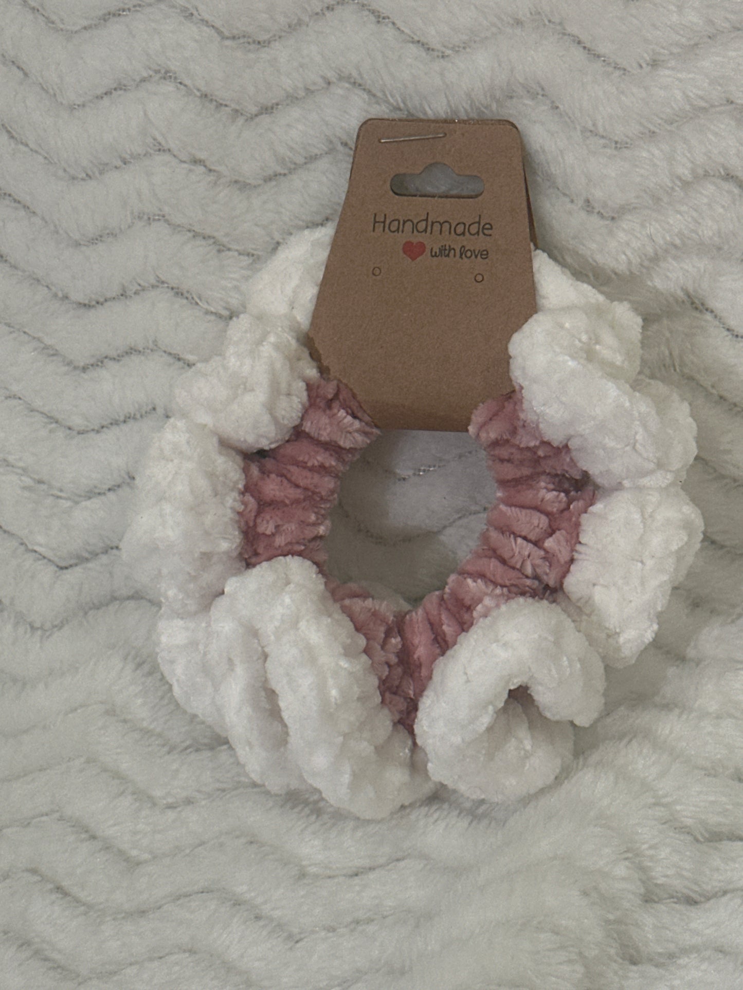 Handmade Crocheted Velvet Scrunchy