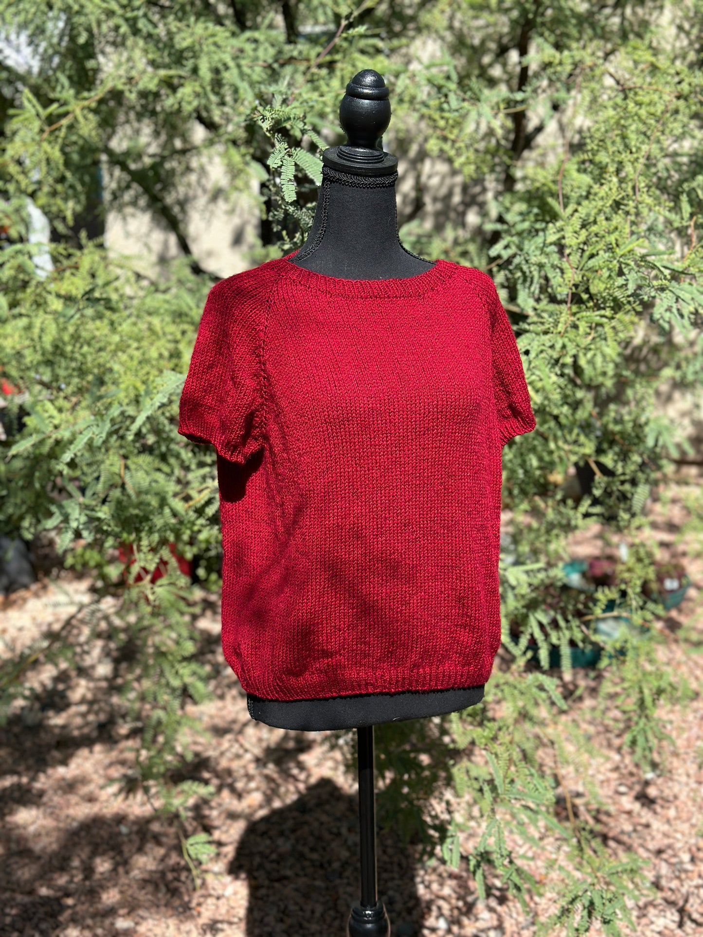 Hand-Knit Short Sleeve Sweater