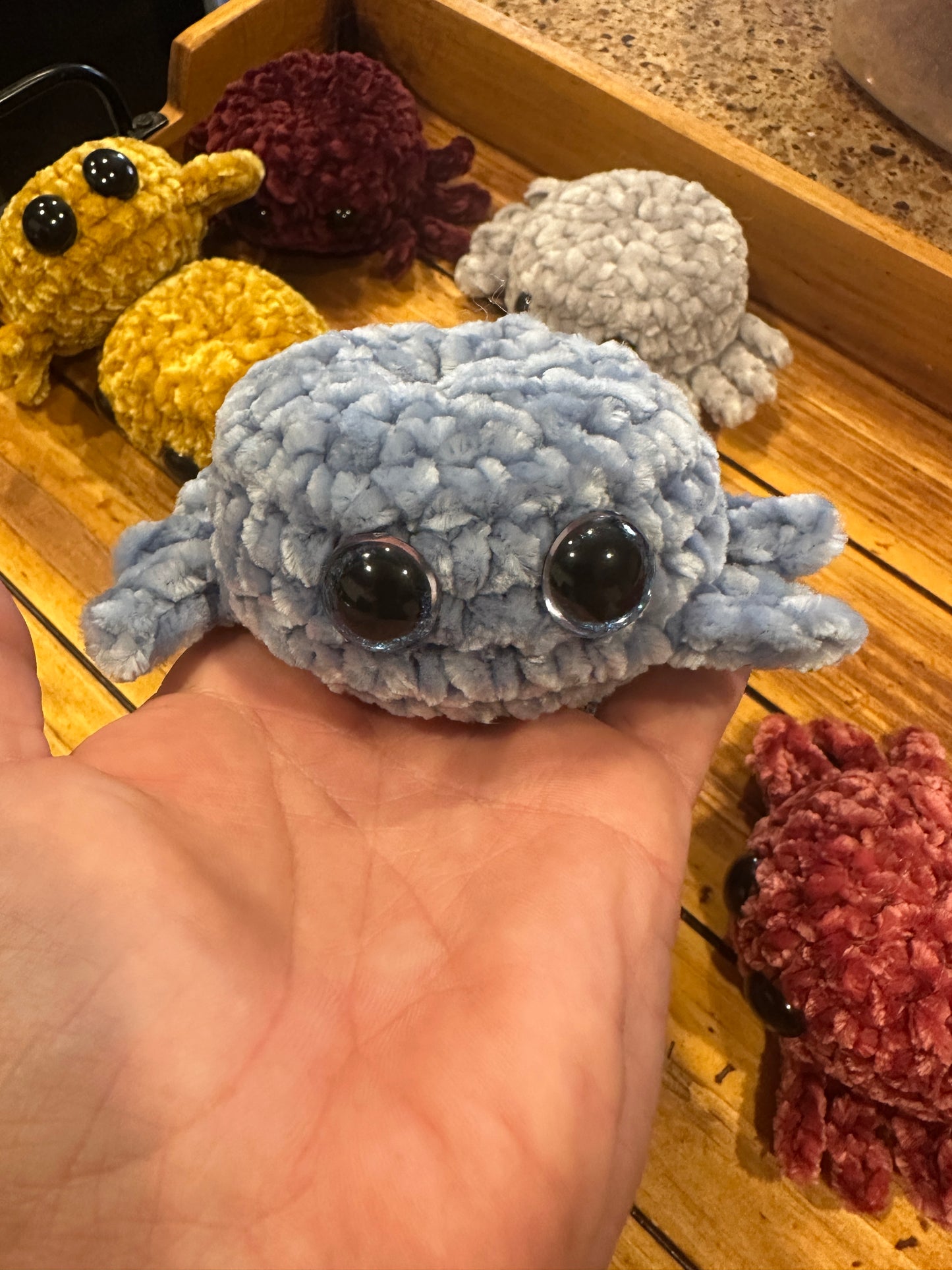 Crocheted Velvet Spider Toy