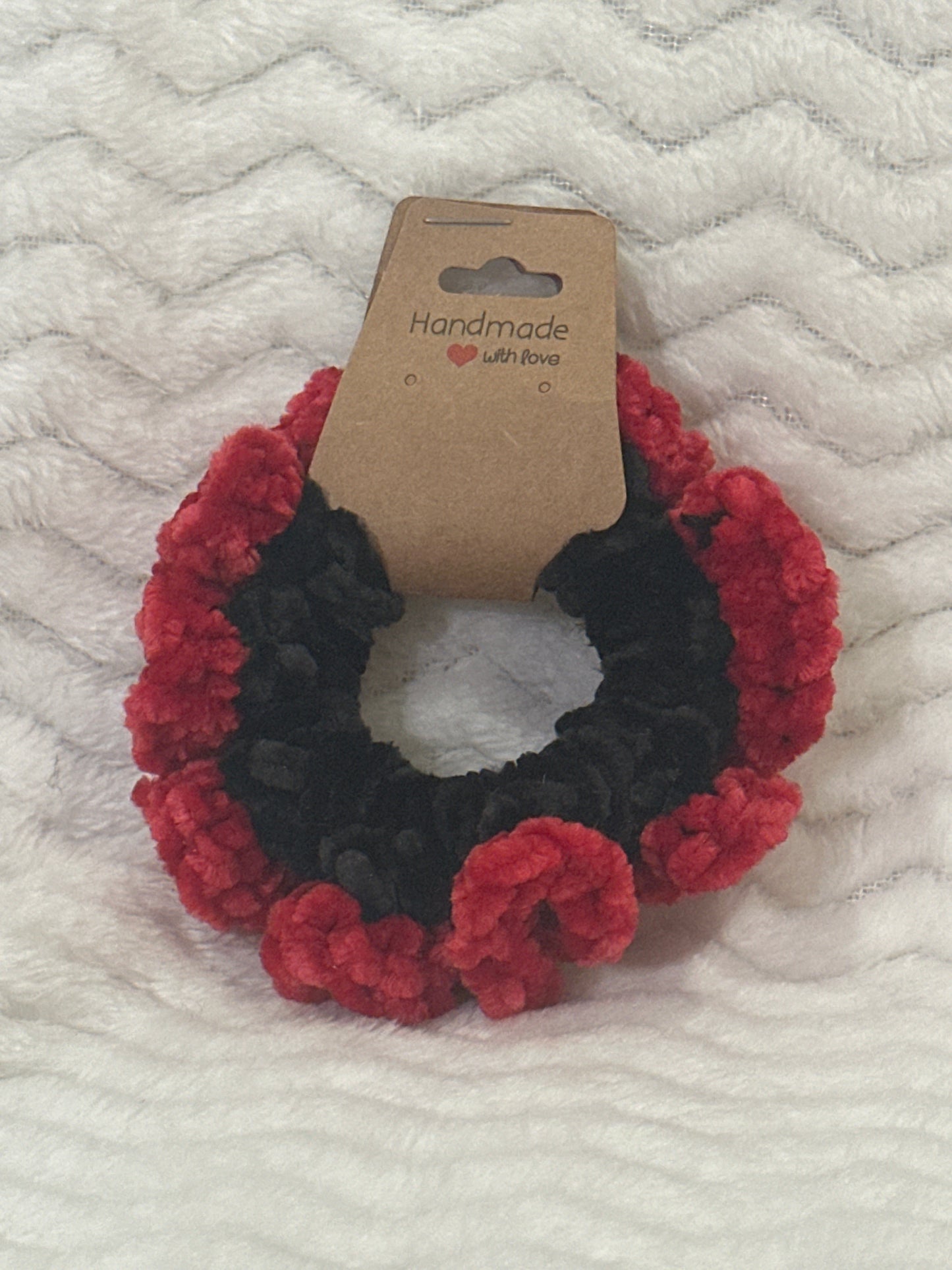 Handmade Crocheted Velvet Scrunchy