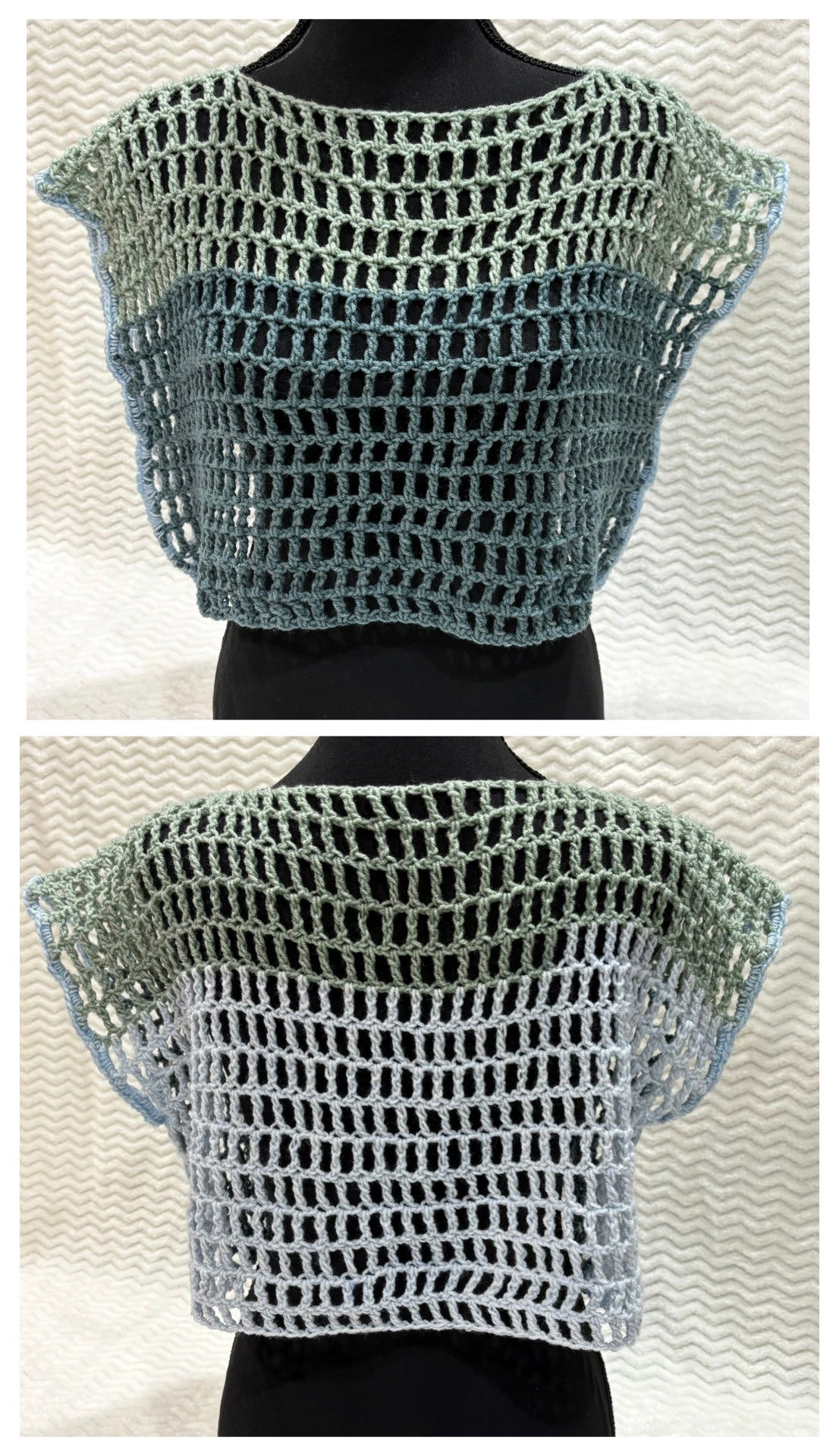 Crocheted Mesh Crop Top