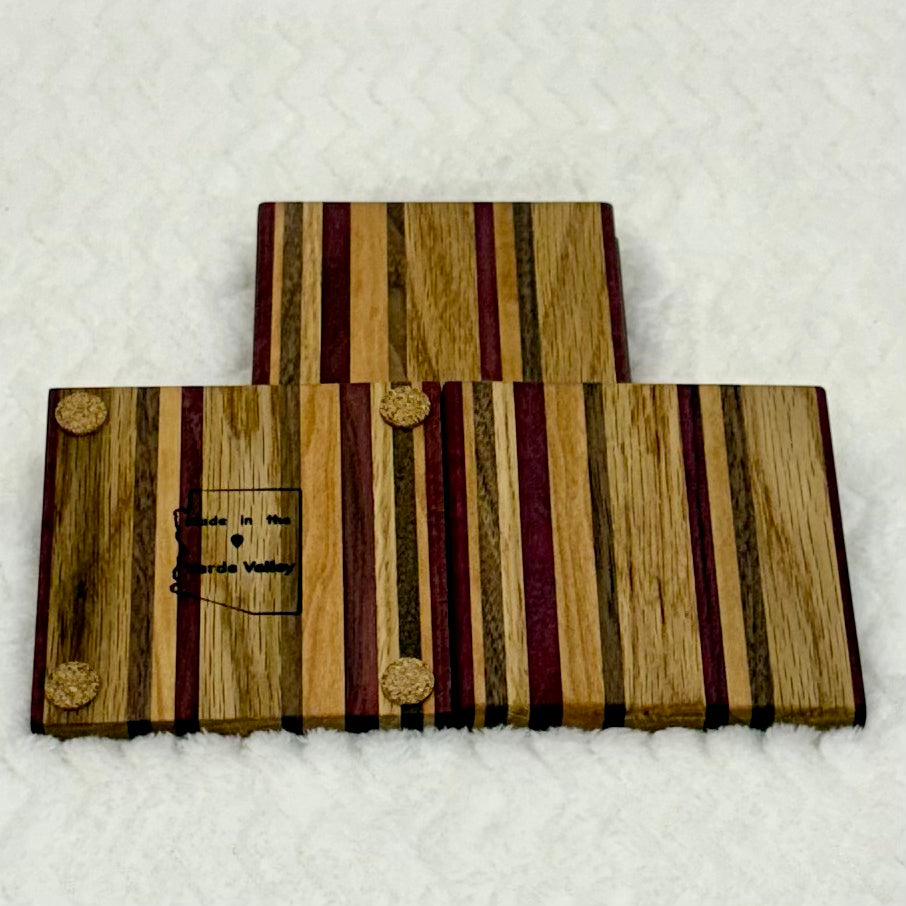Hardwood Coaster Set