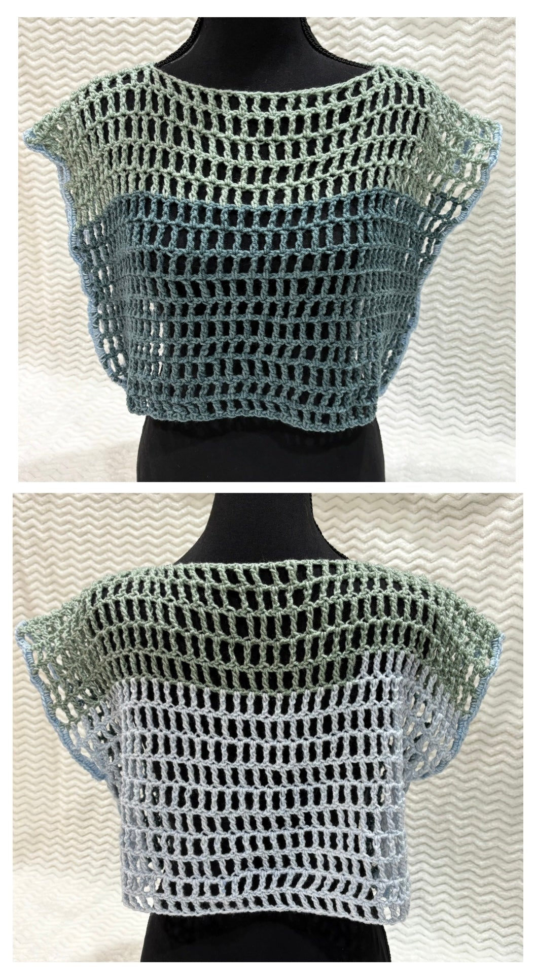 Crocheted Mesh Crop Top