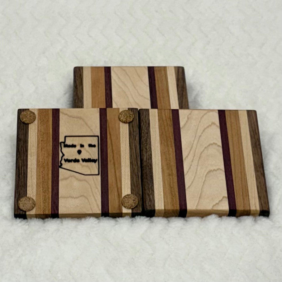 Hardwood Coaster Set