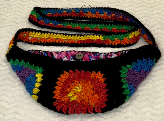 Rainbow Cross-Body Granny Square Bag