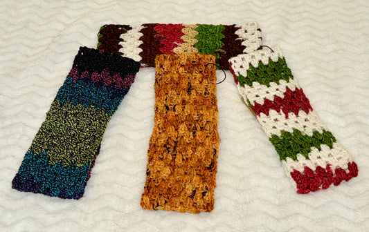 Hand-Crocheted Granny Stitch Headband – Adult Size - Wool/nylon blend