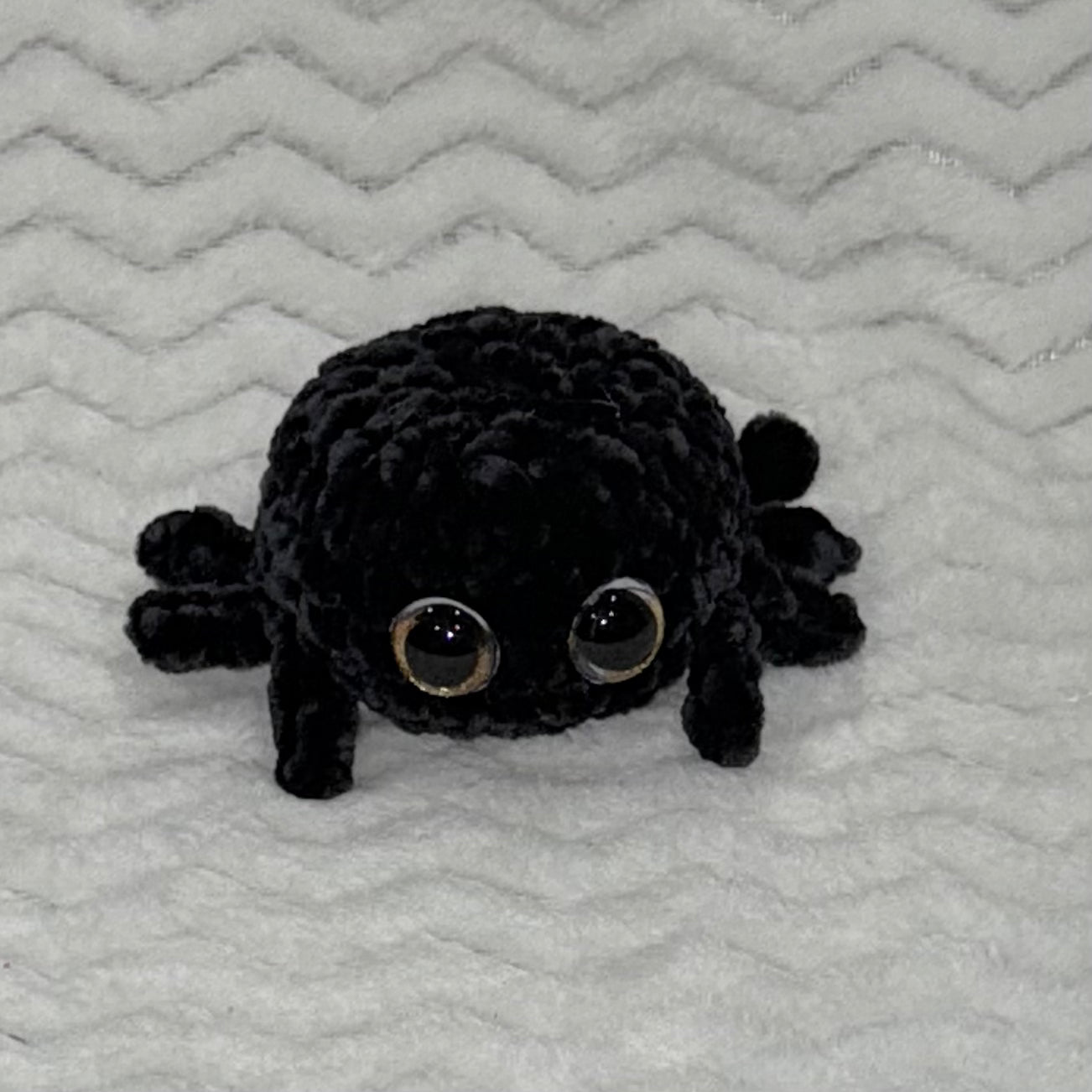 Crocheted Velvet Spider Toy