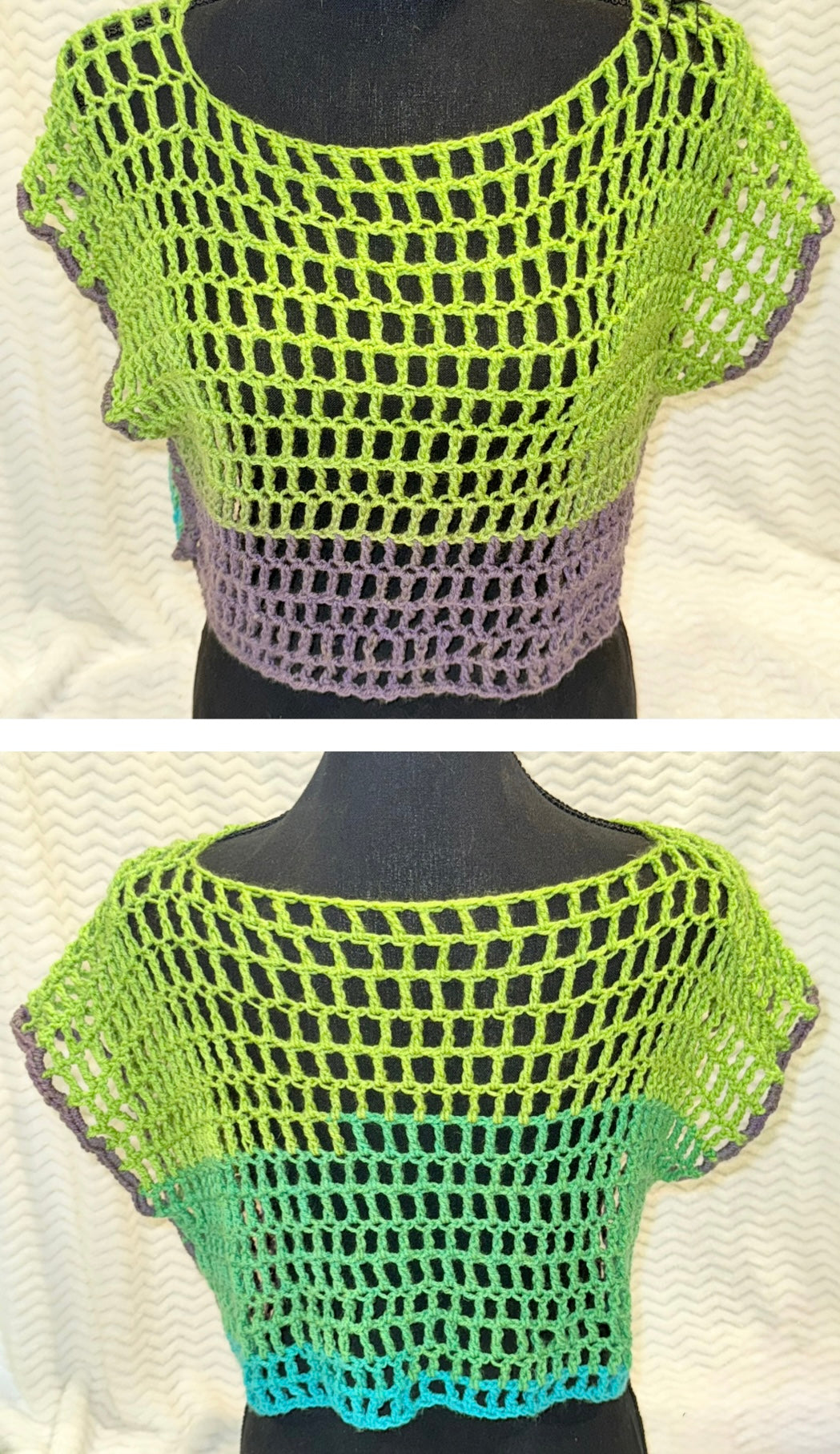 ☀️ Crocheted Mesh Crop Top