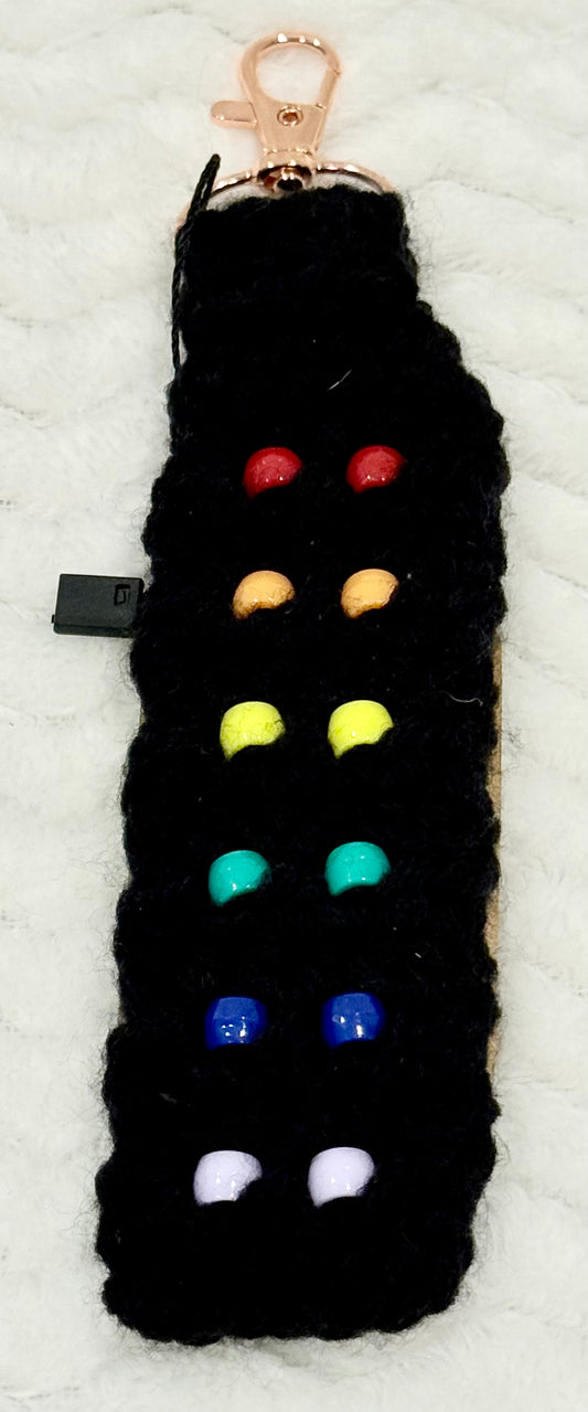 Crochet Bead Fidget Keychain (12 bead)