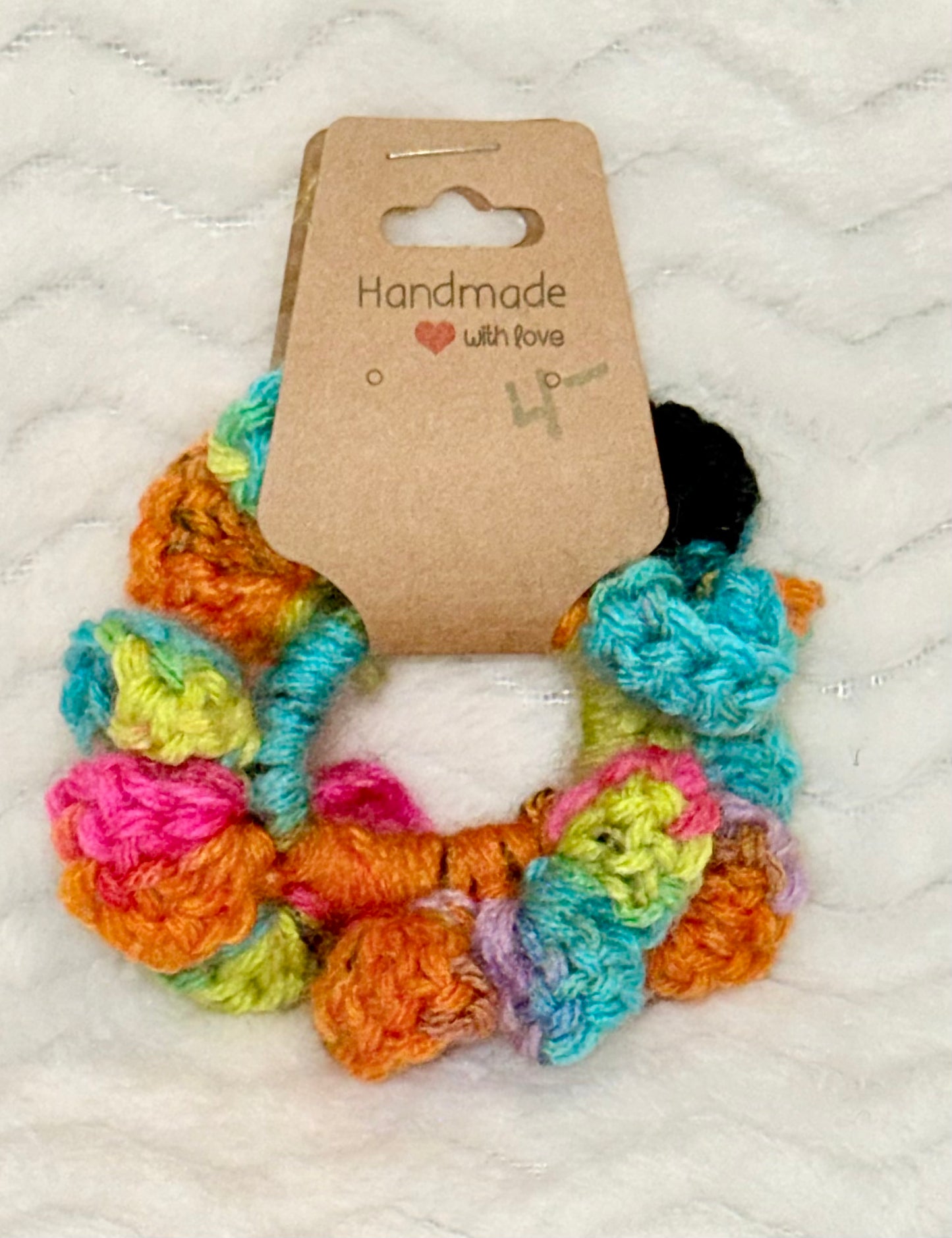 Handmade Crocheted Acrylic Scrunchy