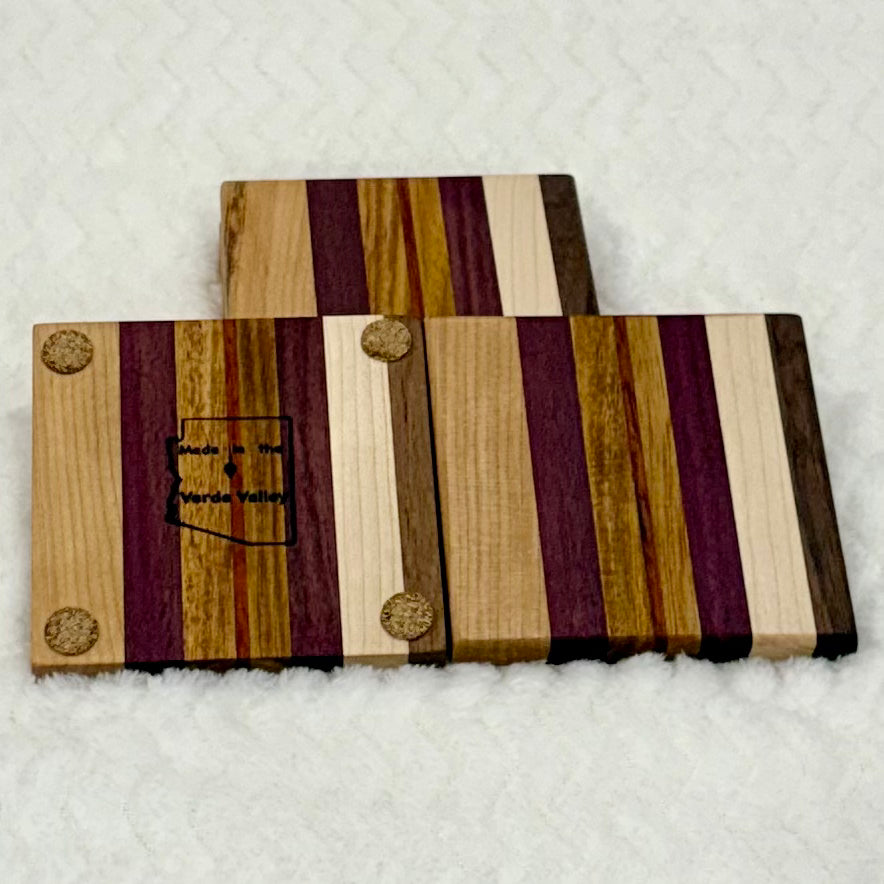 Hardwood Coaster Set