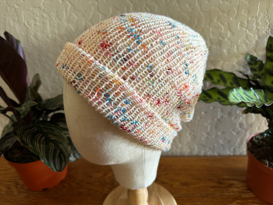 Hand Dyed Sock Yarn 2-Layer Hat-Adult